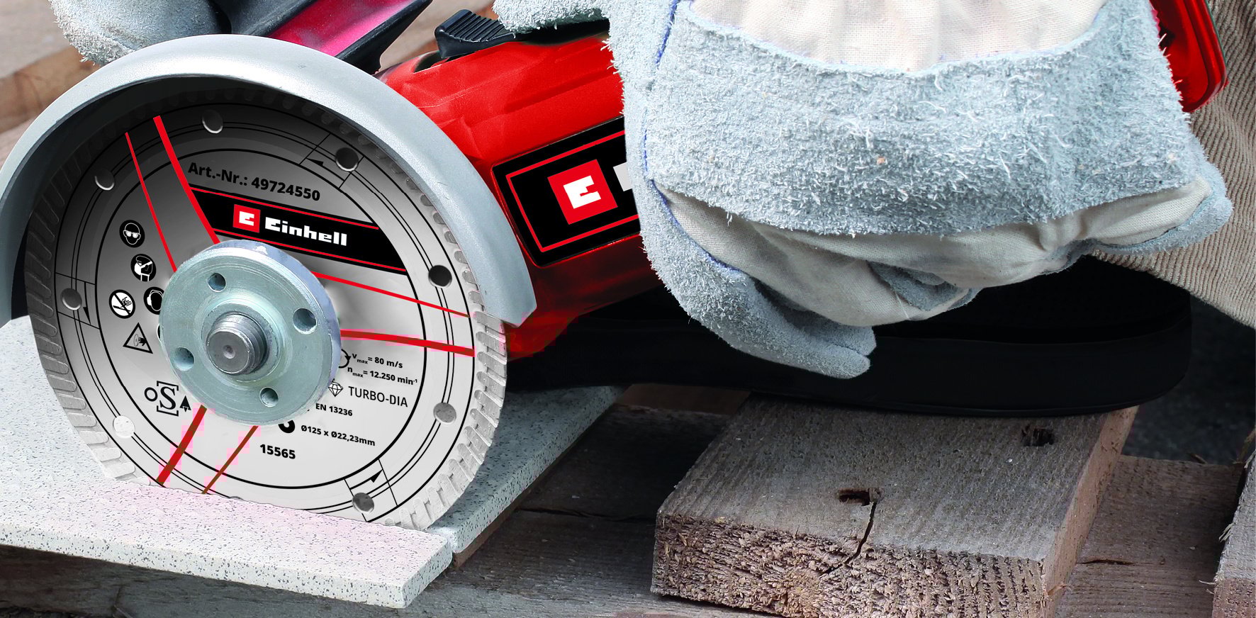 Einhell Diamantslijpschijf - 1 stuk -Ø125x22x1,2 mm - Detailed view of the product