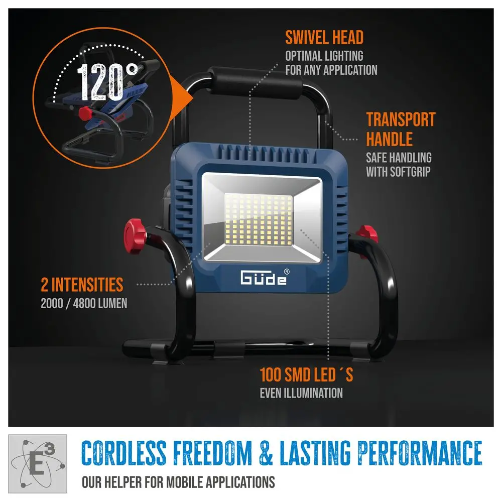 Güde Accu Bouwlamp LED - LS 18-0 - Detailed view of the product