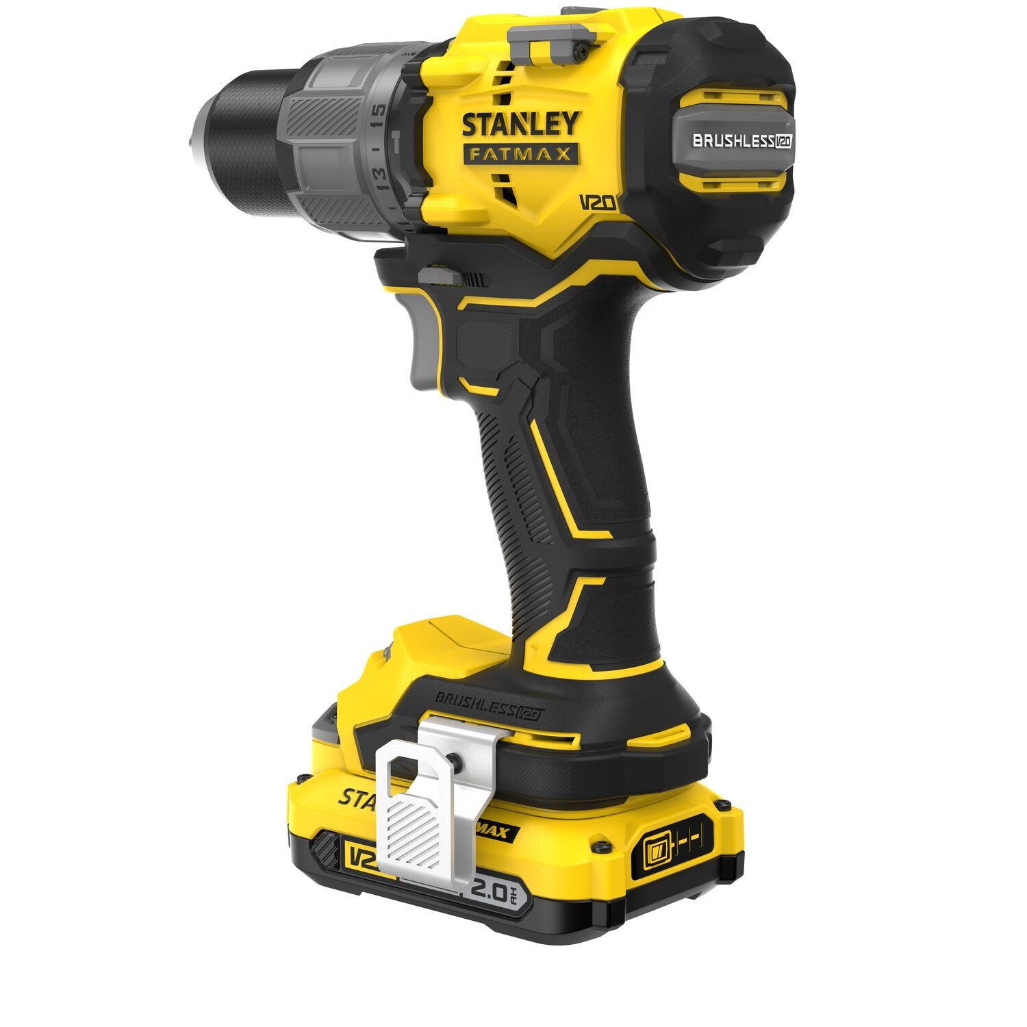 Stanley SFMCD726D2K Brushless V20 Li-Ion 18V Klopboormachine– Inclusief 2x 2.0Ah Accu, Lader en Koffer thumbnail 6