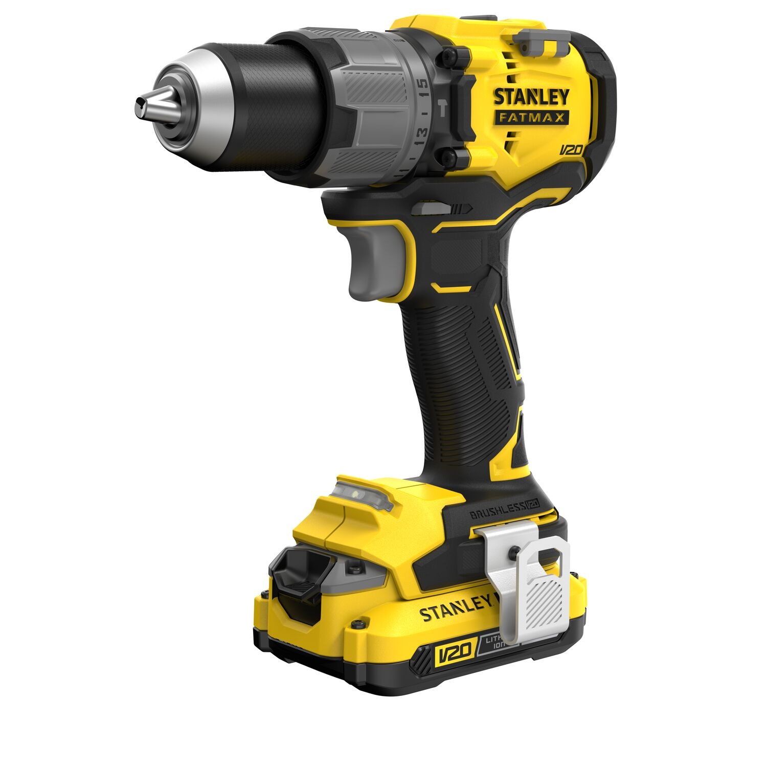 Stanley SFMCD726D2K Brushless V20 Li-Ion 18V Klopboormachine– Inclusief 2x 2.0Ah Accu, Lader en Koffer thumbnail 8