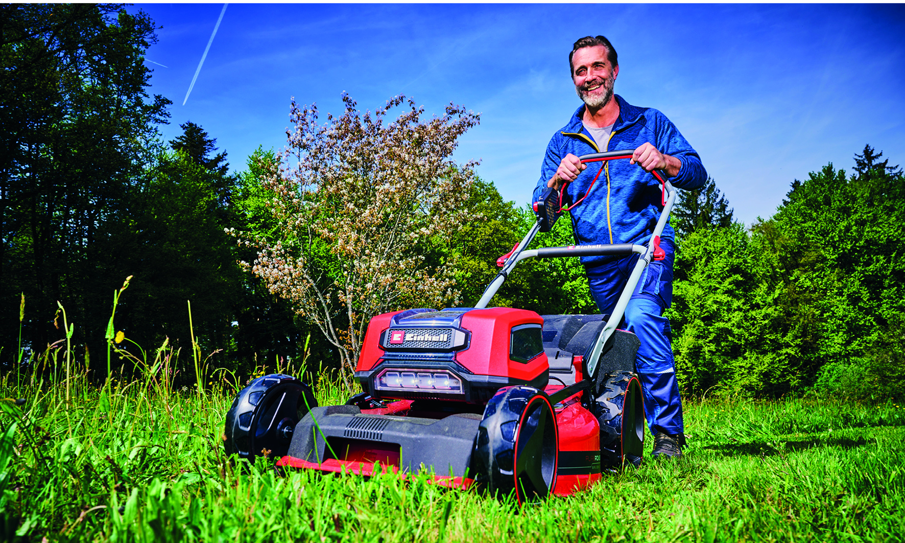 Einhell GP-CM 36/47 S Li BL Kit 4.0 Ah - Accu Grasmaaier -Ø47 cm - 4 accu's - Power X-Change - Detailed view of the product