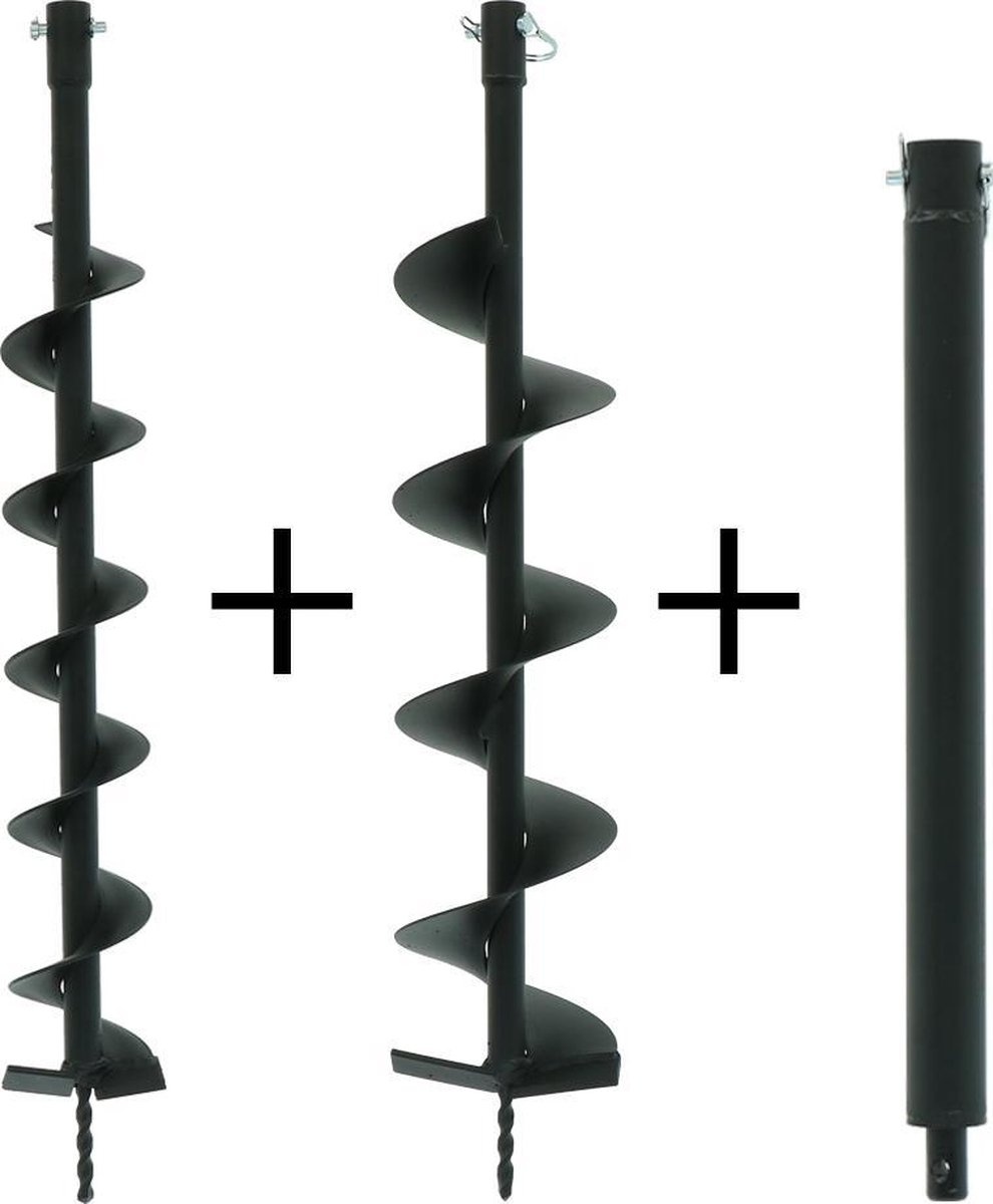 Grondbororset 100 mm + 150 mm + verlengstuk