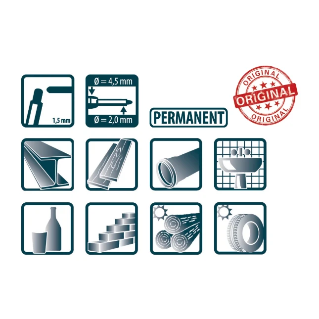 Pica-Ink 150/41 Markeerstift voor diepe gaten Blauw– Precisie tot in de kleinste hoeken - Detailed view of the product