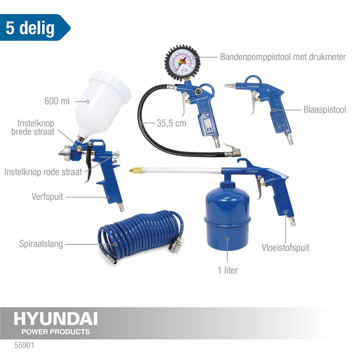 Hyundai 5-delige Luchtaccessoire Set - Detailed view of the product