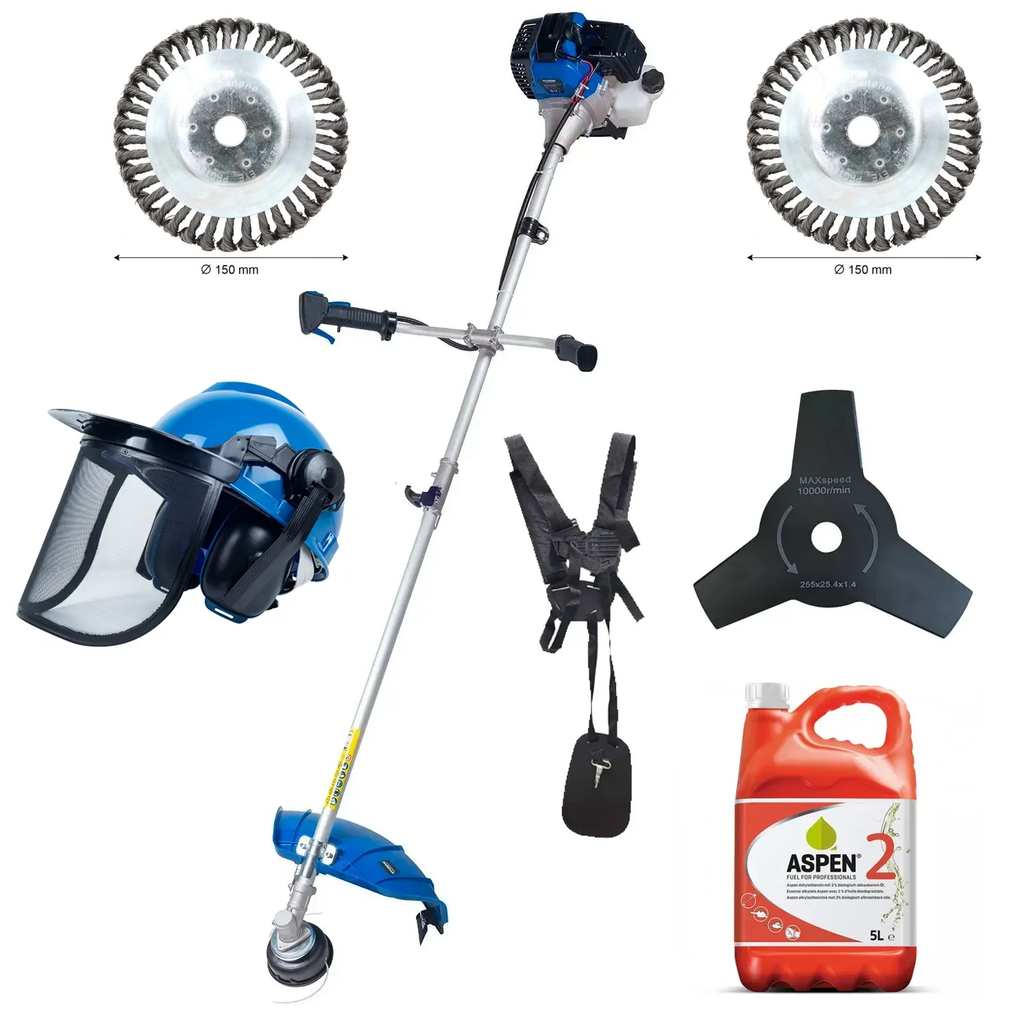 Hyundai Bosmaaier benzine 43cc - 2-TAKT - Inclusief onkruidborstel&5 liter 2-takt benzine