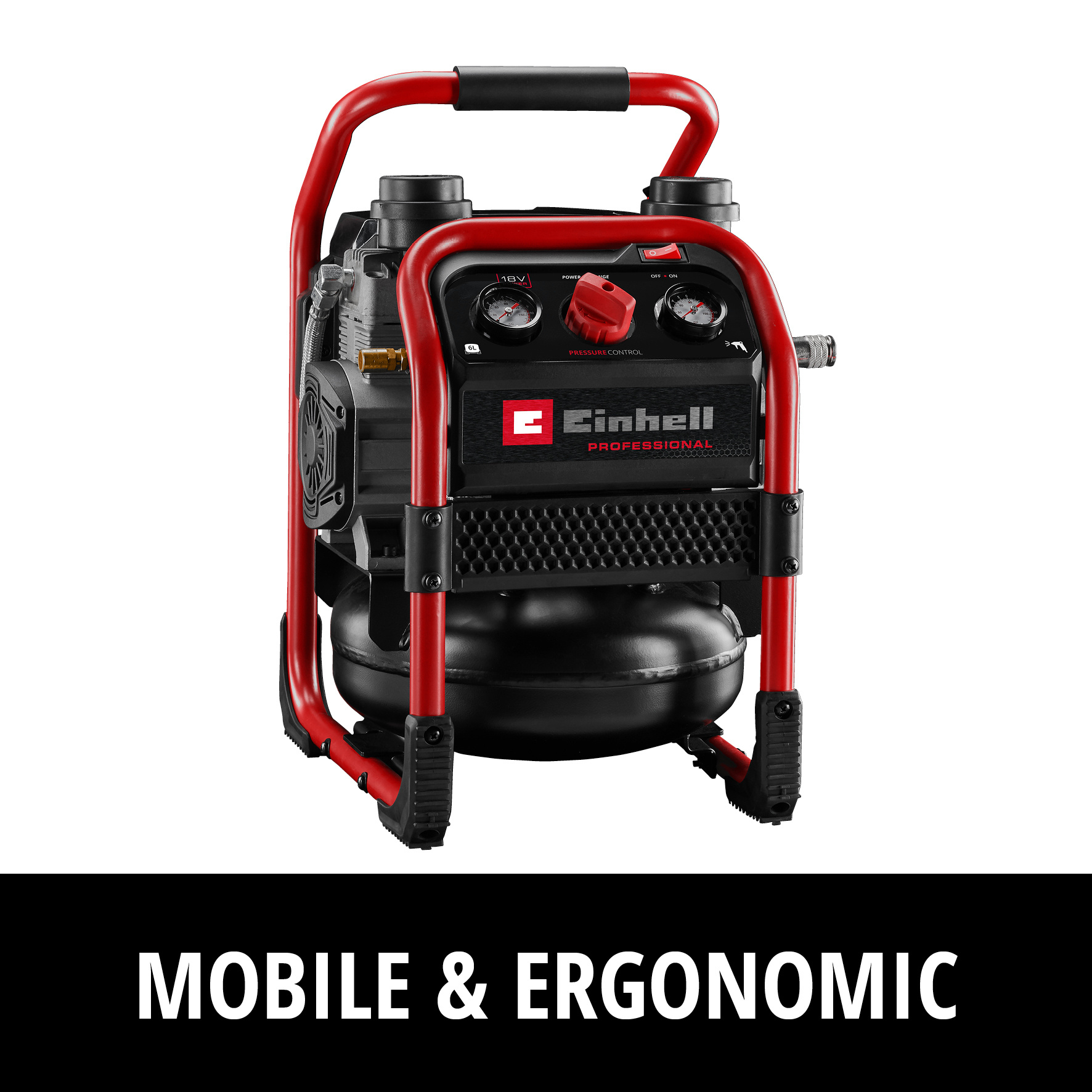 Einhell SILENZZO 18/160 Li Solo Silent Accu Compressor - Detailed view of the product