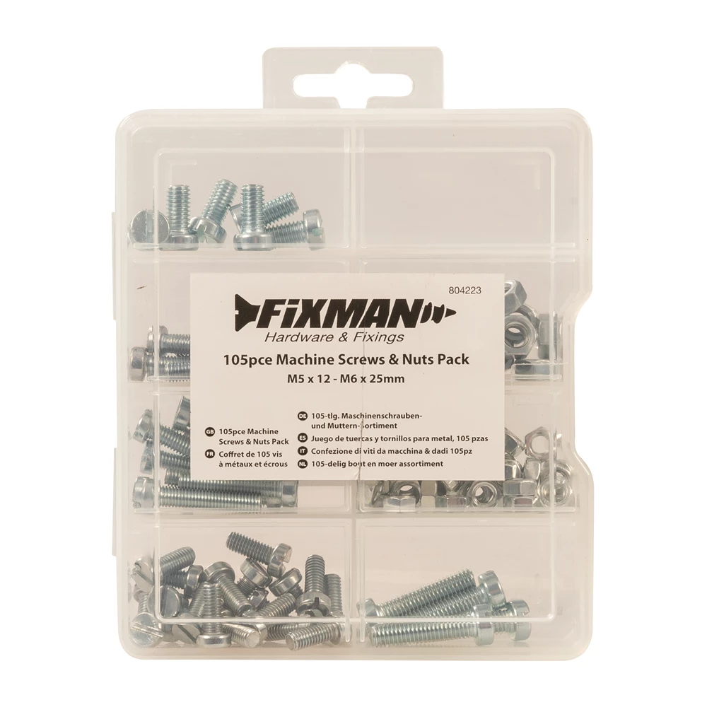 Fixman Bout en Moer Assortiment– Compleet&Roestbestendig - Detailed view of the product