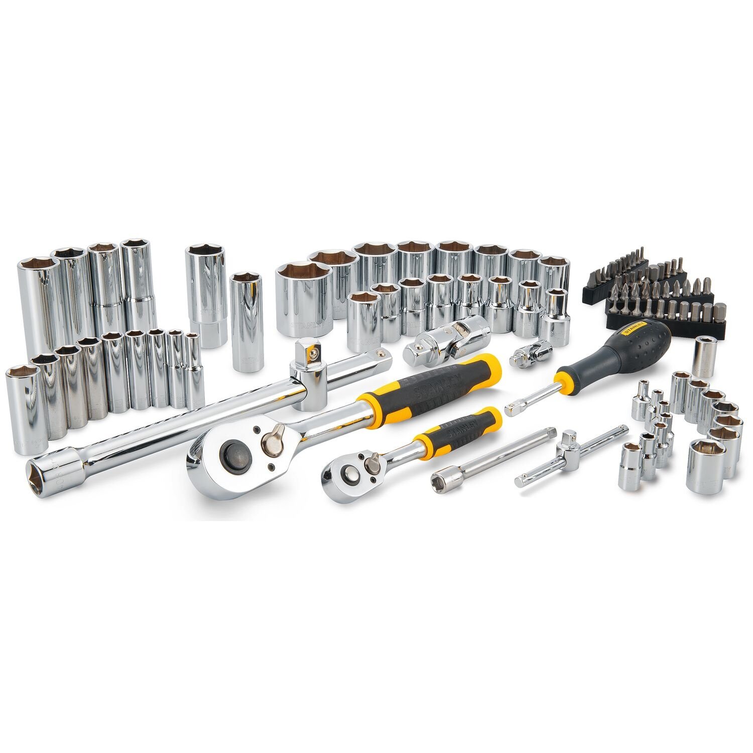 Stanley 96-delige sleutel-en dopsleutelset 1/4&1/2 - Detailed view of the product