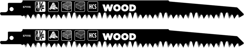 KWB Reciprozaagblad HCS 242 mm– Voor Hout, Grove Vertanding (571115) 2 Stuks - Default image for the product