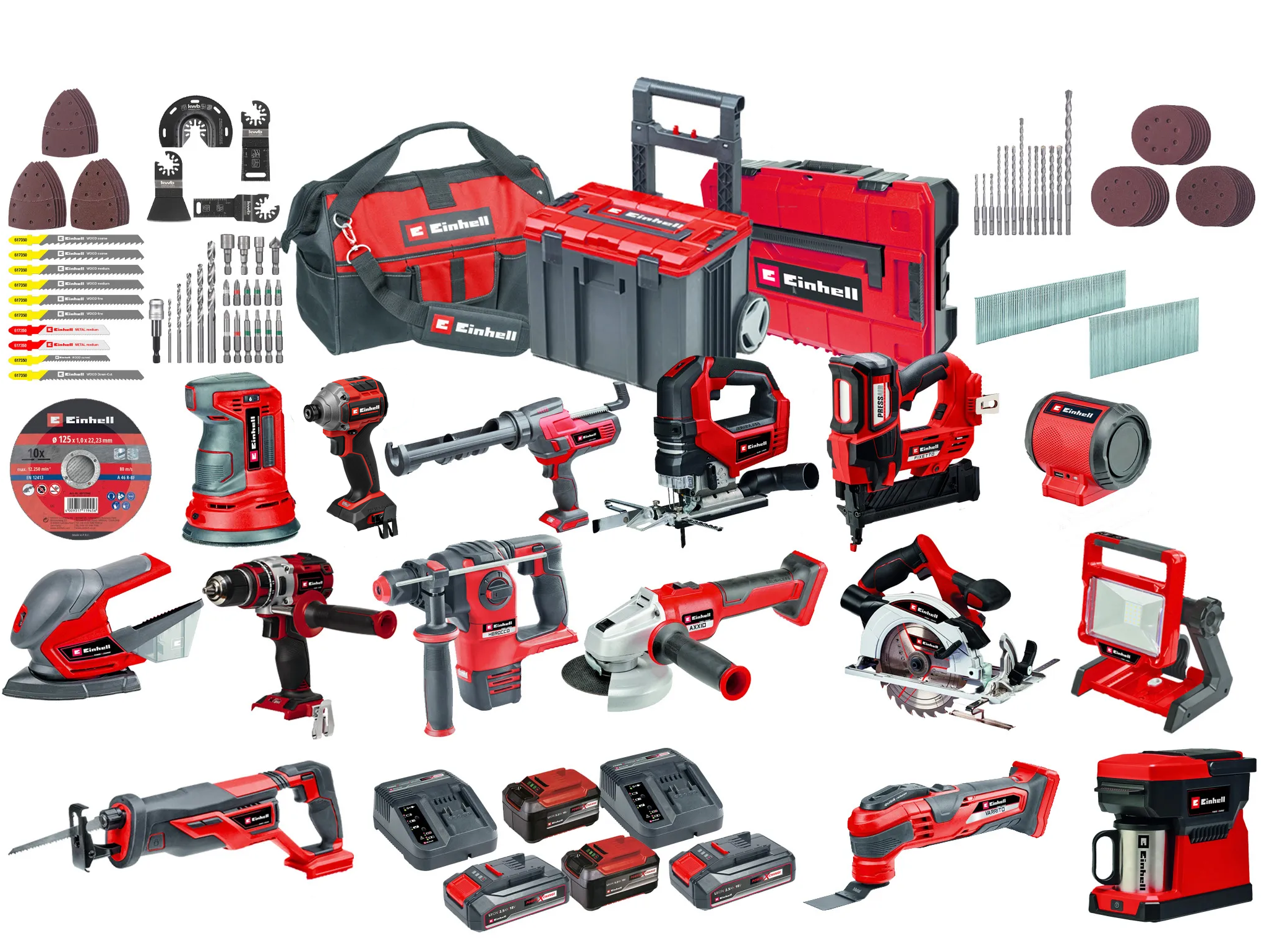 Einhell Professional Accu Combiset 24-delig - Inclusief accessoires