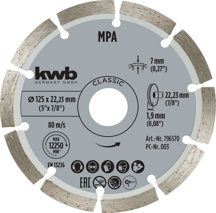 Diamant Doorslijpschijf 115 mm– Segmented Rim thumbnail 3