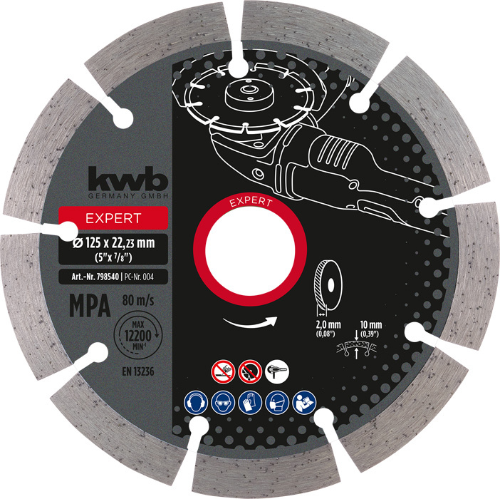 Diamant Doorslijpschijf 230 mm– Segmented Rim (Dry Cutting) GREEN LINE thumbnail 5
