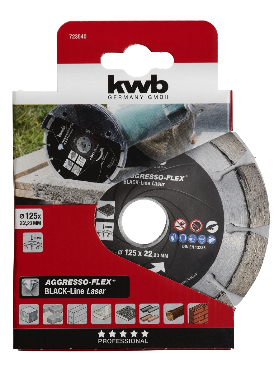 Diamant Doorslijpschijf 125 mm– Segmented Rim (Dry Cutting) Black Line thumbnail 2