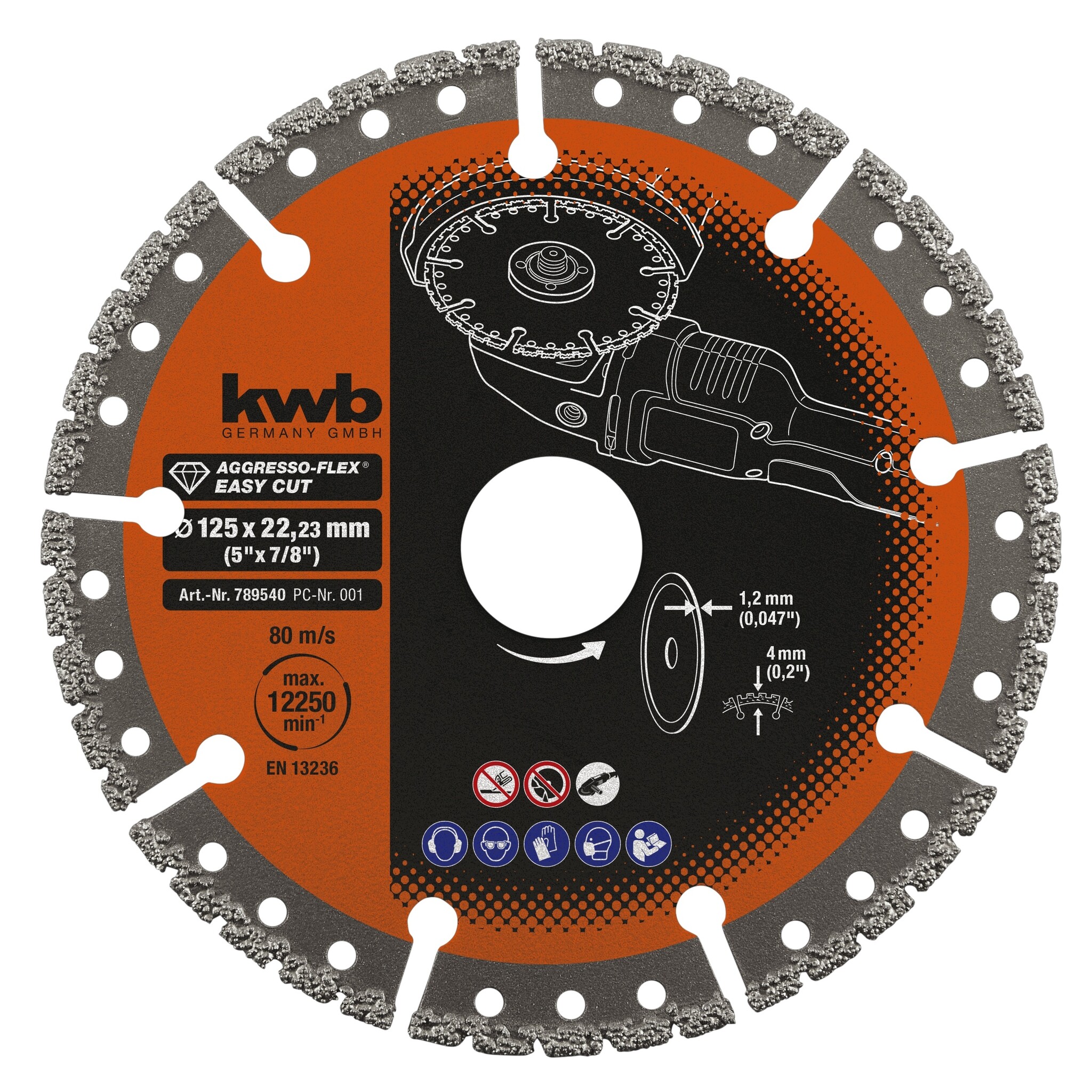 Multicut Diamant Doorslijpschijf 125 mm– Segmented Rim