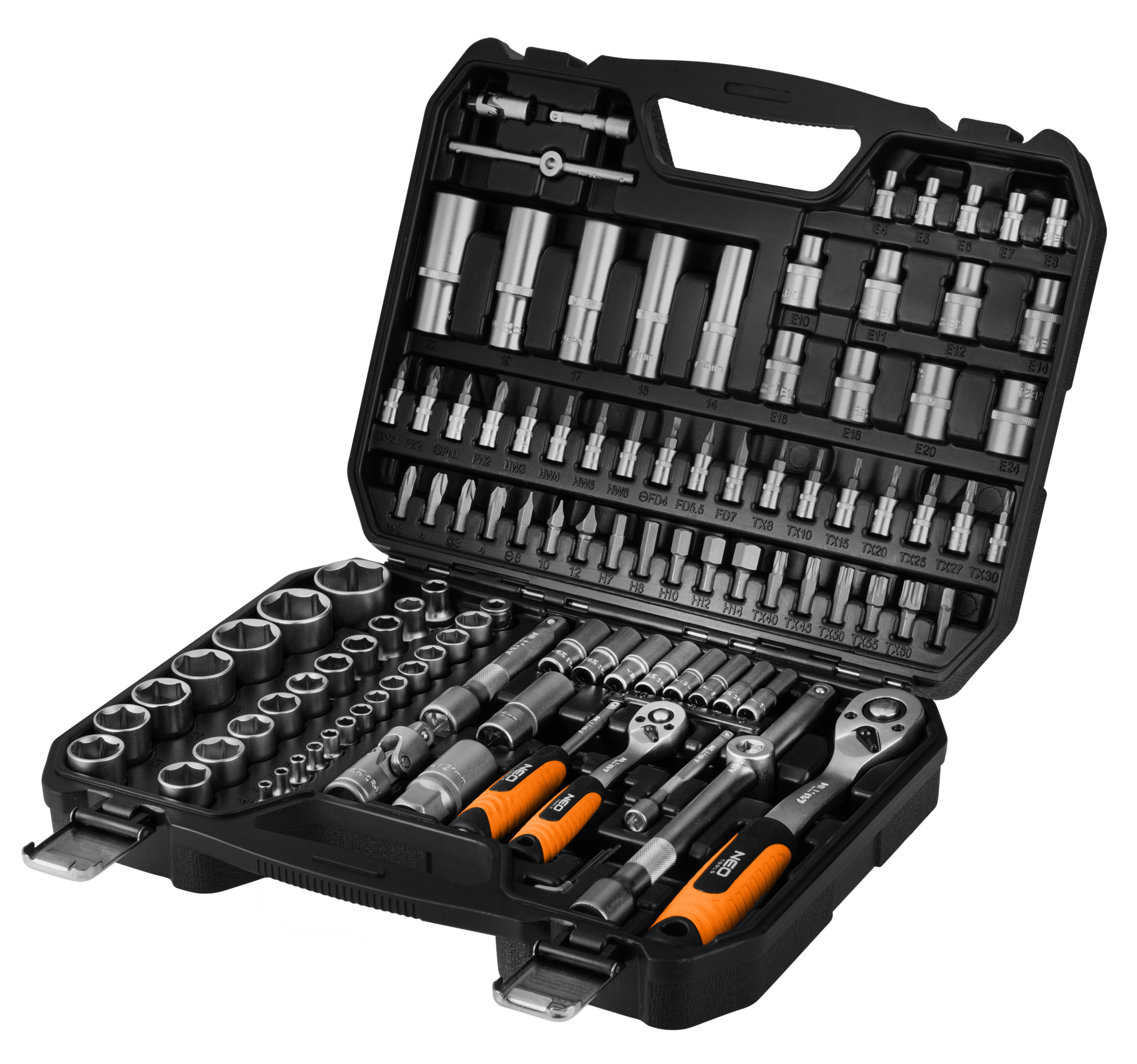 NEO Doppenset 1/4"– 1/2"110-delig