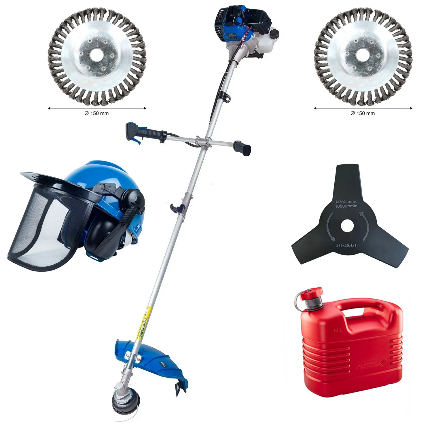 Hyundai Bosmaaier benzine 43cc - 2-TAKT - Inclusief onkruidborstel&5 liter 2-takt benzine