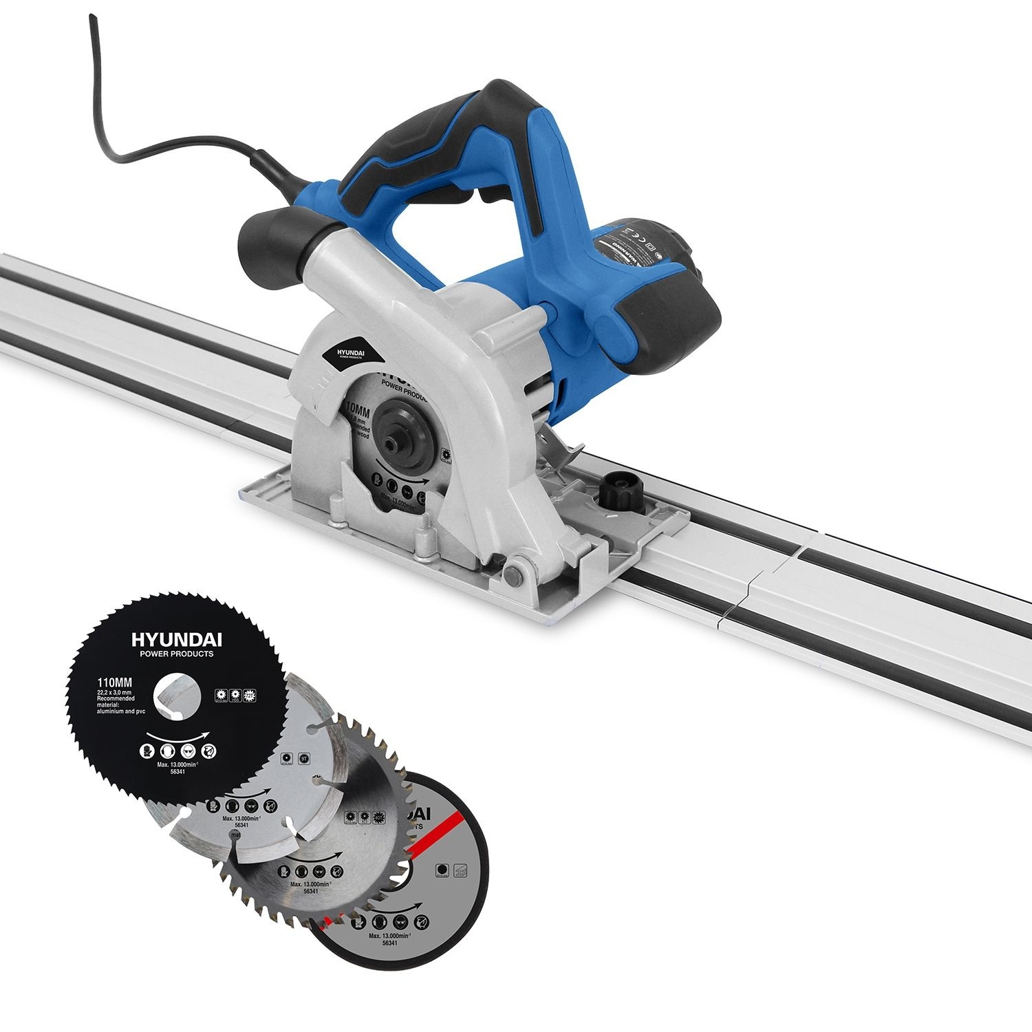 Hyundai 1050W Invalzaag met rail 2e KEUS afbeelding