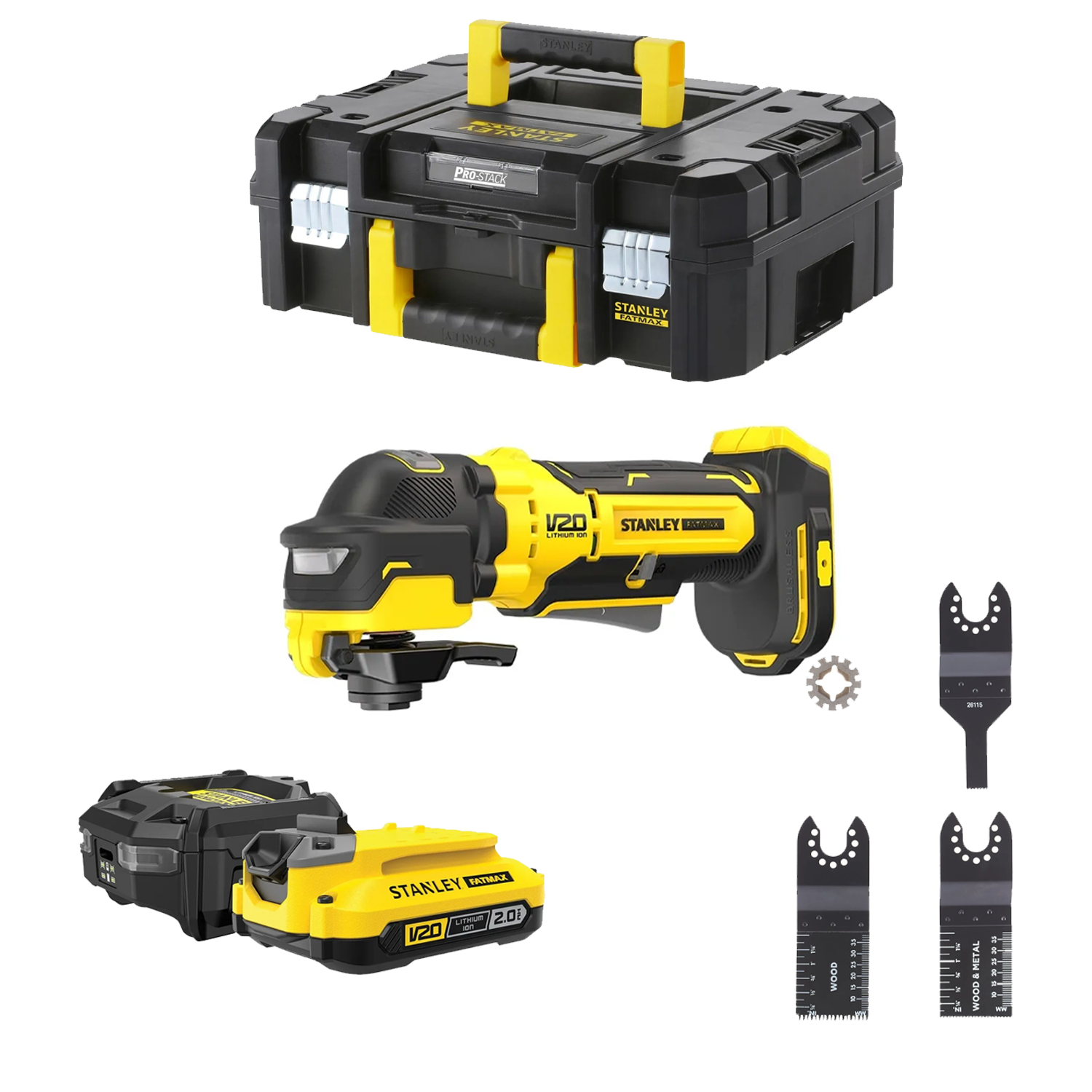 Stanley SFMCE510B Multitool V20 SOLO  - Brushless  - SET afbeelding