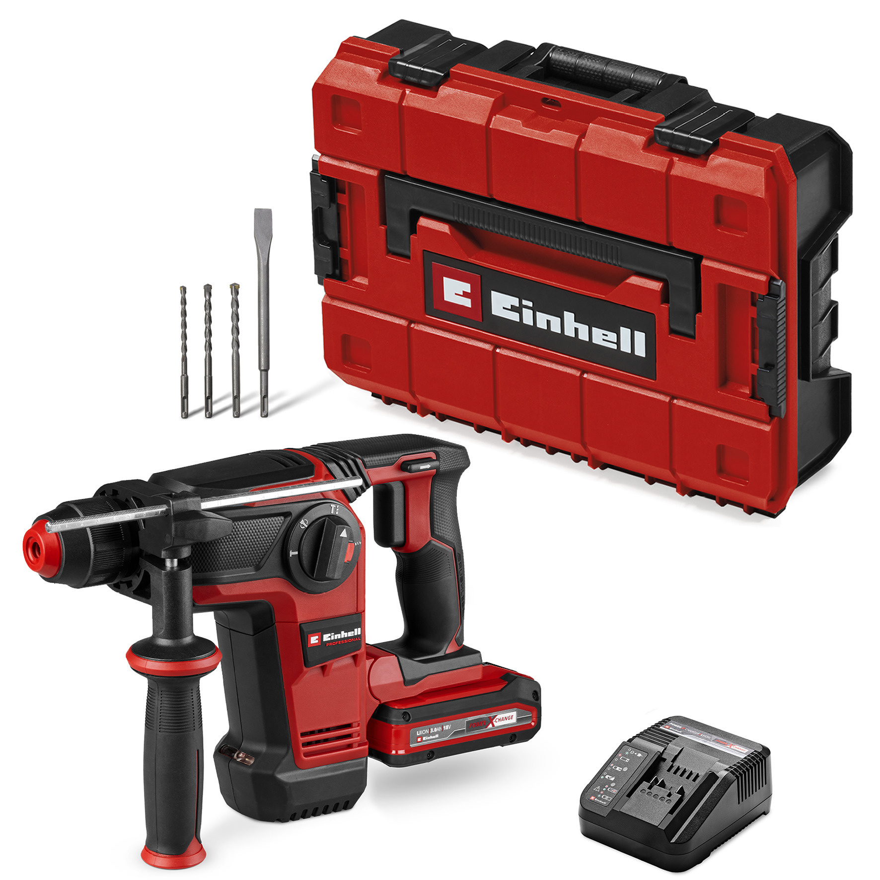 Einhell TP-HD 18/28 Li BL+4 (1x3,0Ah+) - PROFESSIONAL Accu Boorhamer - Power X-Change