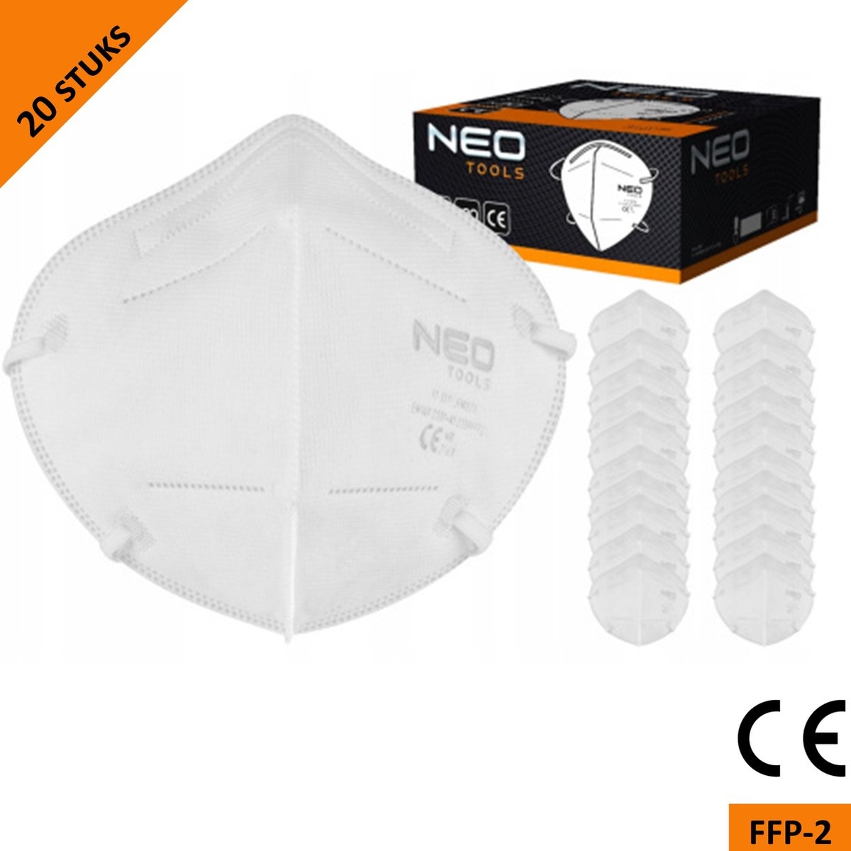 Neo Stofmasker FFP2 set 20 stuks afbeelding