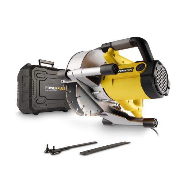 PowerPlus Sleuvenfrees 1800WØ150 mm – incl. 2 diamantschijven afbeelding