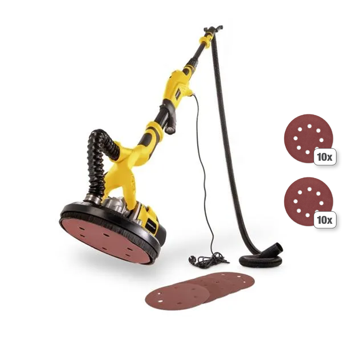 Powerplus Telescopische Wandschuurmachine 710WØ225 mm – Inclusief 26 schuurvellen afbeelding