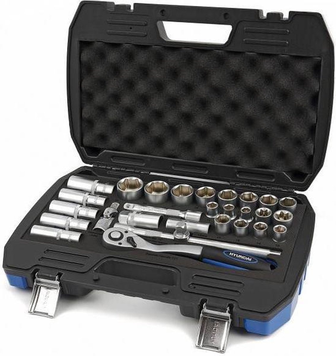 HYUNDAI dopsleutelset - 29-delig - 1/2"ratel - ratelset afbeelding