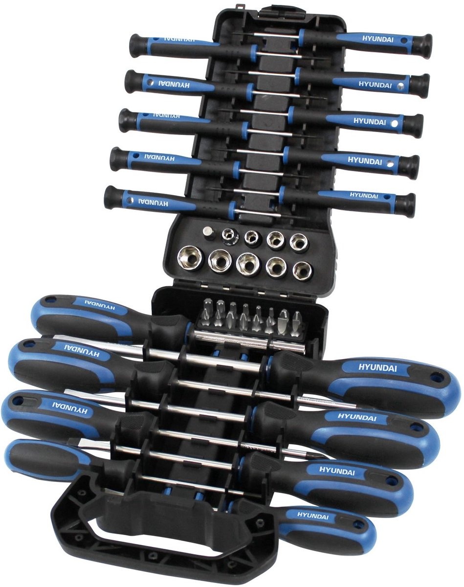Hyundai 59404 Schroevendraaier- en Bitsset 44-delig afbeelding