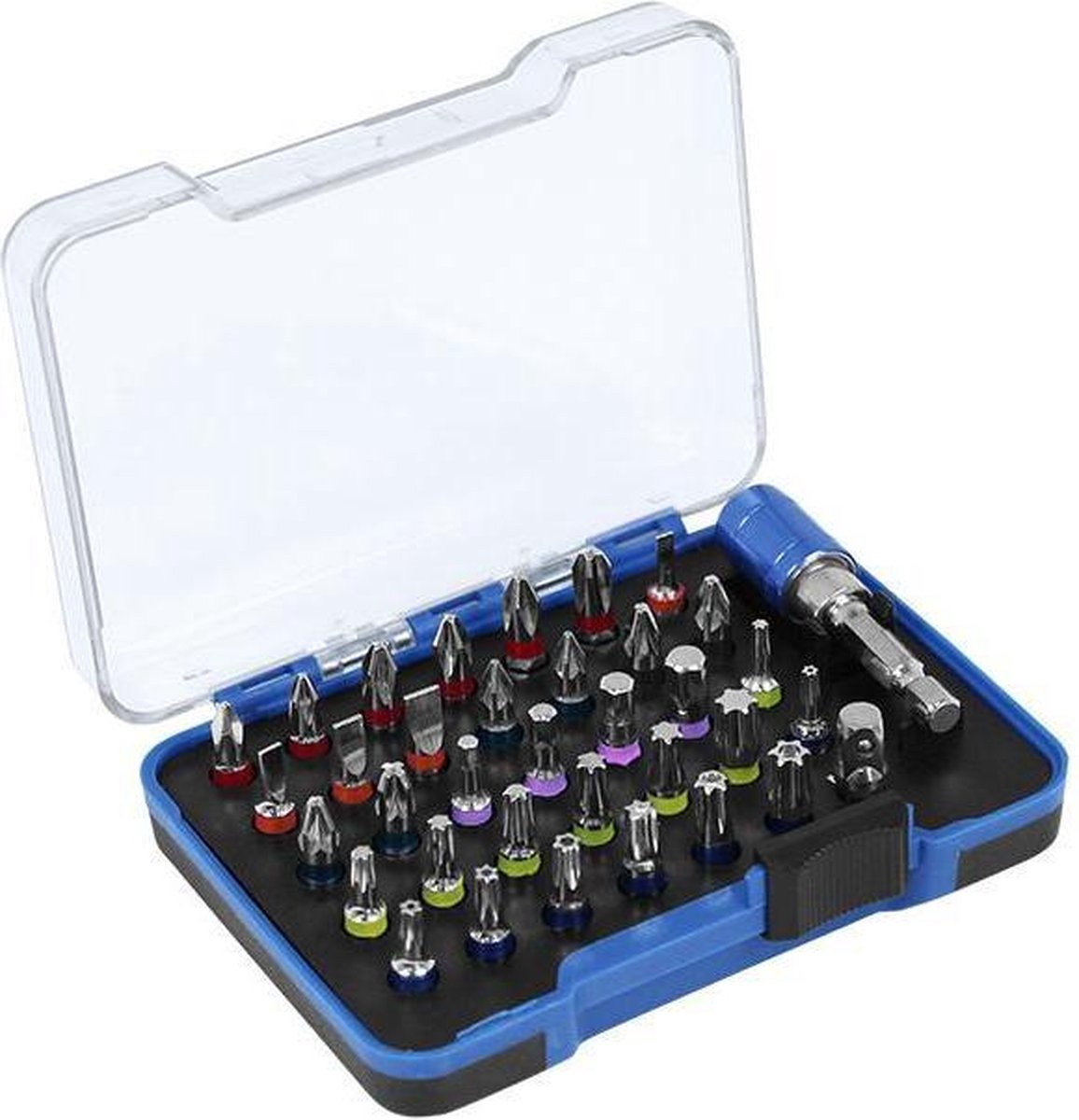 Hyundai professionele bitset 36-delig - S2-staal - torx / inbus / torx-h / pozidriv / platbek / kruiskop afbeelding