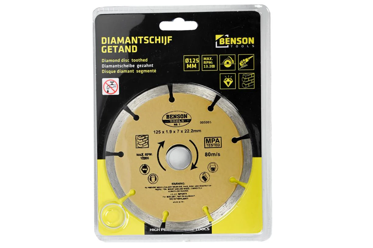 Diamant slijpschijf 125 mm getand afbeelding