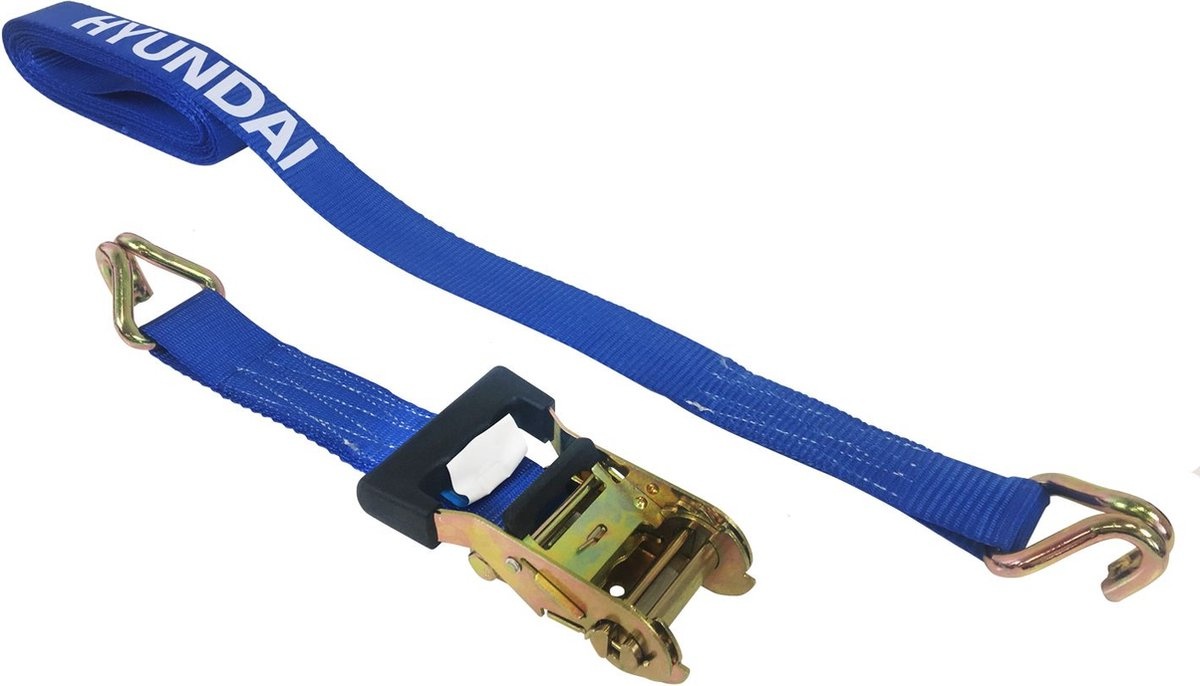 HYUNDAI spanband met ratel 38 mm x 5 m - Polypropyleen met metalen ratel en haken - keurmerk GS/Tüv afbeelding