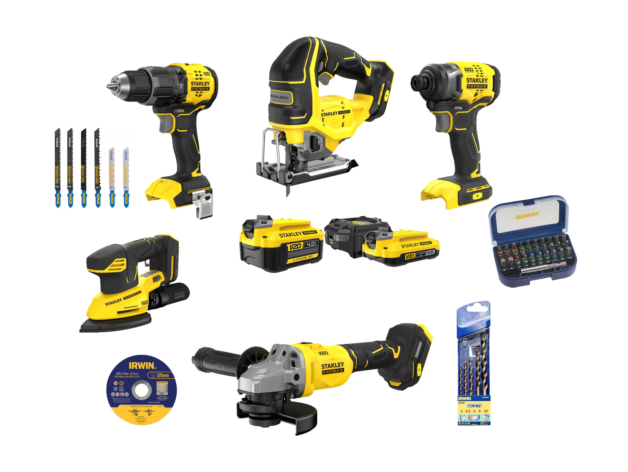 Stanley Accu Gereedschap set - DIY600 - V20 Complete set afbeelding