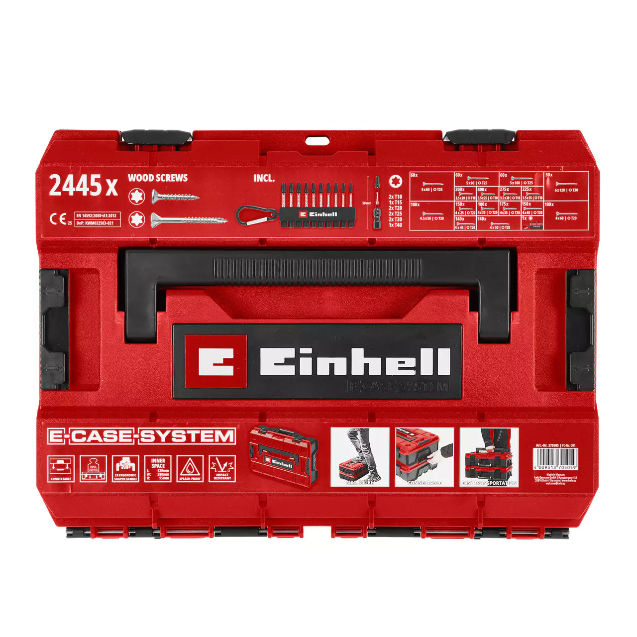 Einhell E-Case Schroevenassortiment 2445-delig