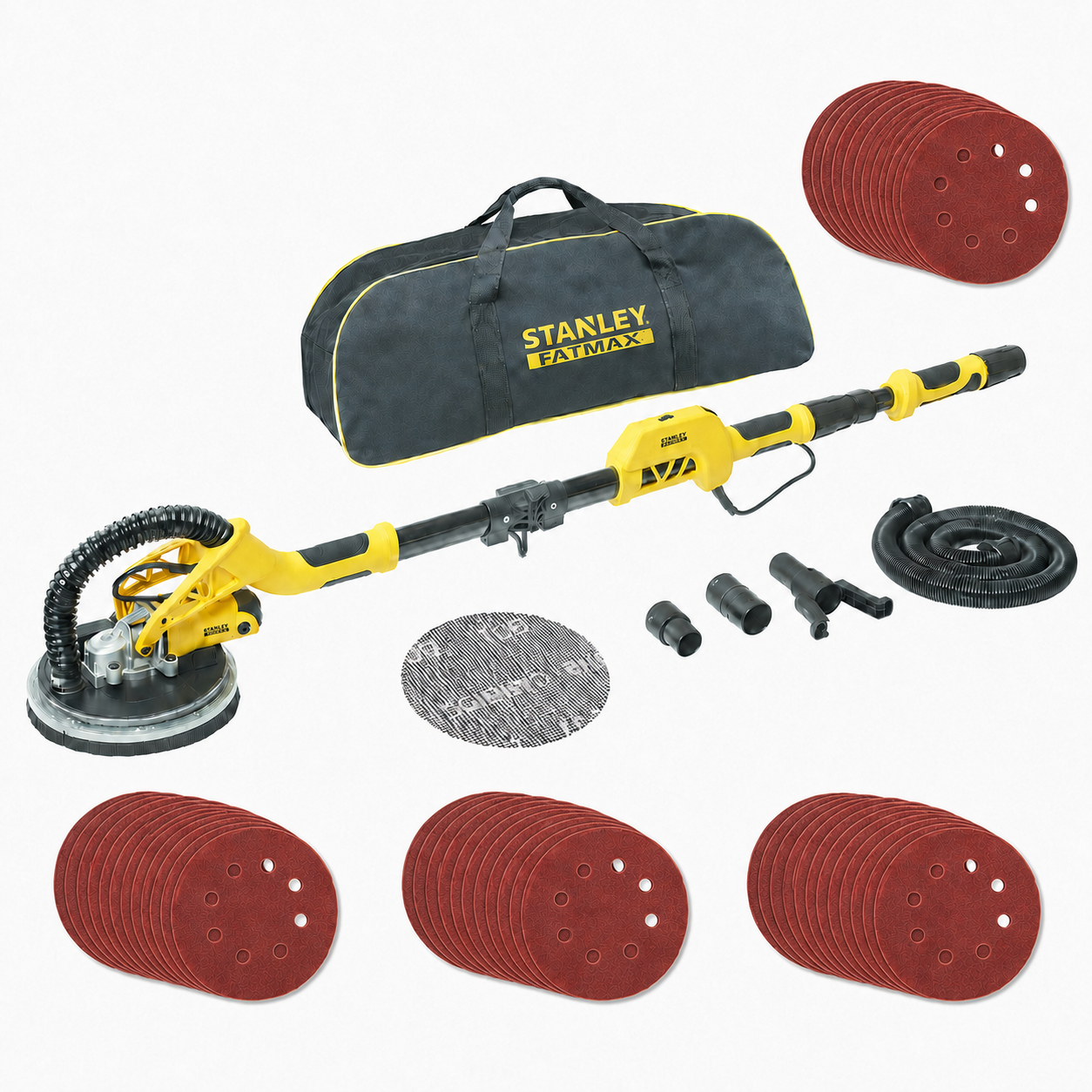 Stanley SFMEE500S Langnek Schuurmachine Complete Set - Inclusief 40x schuurschijven