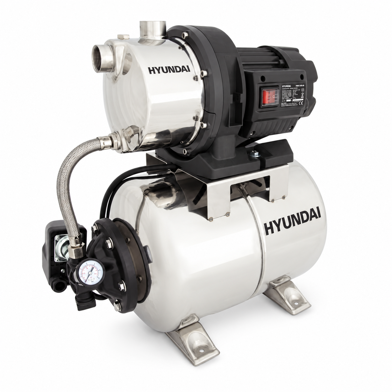Hyundai HWW12050-IN hydrofoorpomp 1200 W – 5000 l/u – 19 liter RVS