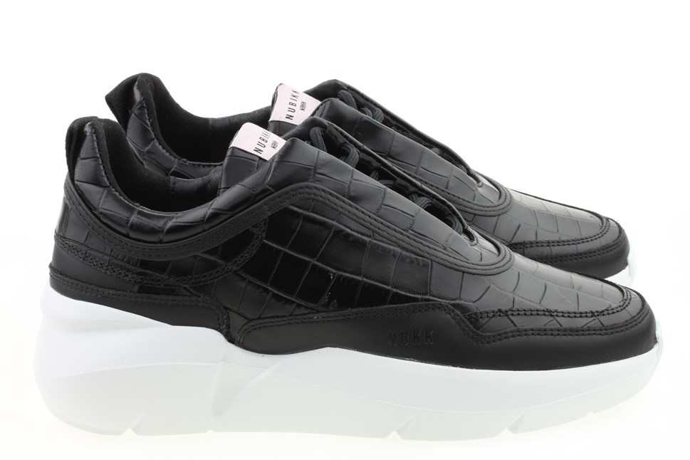 Nubikk Sneaker Lucy May Zwart Leer - Bormans Modeschoenen