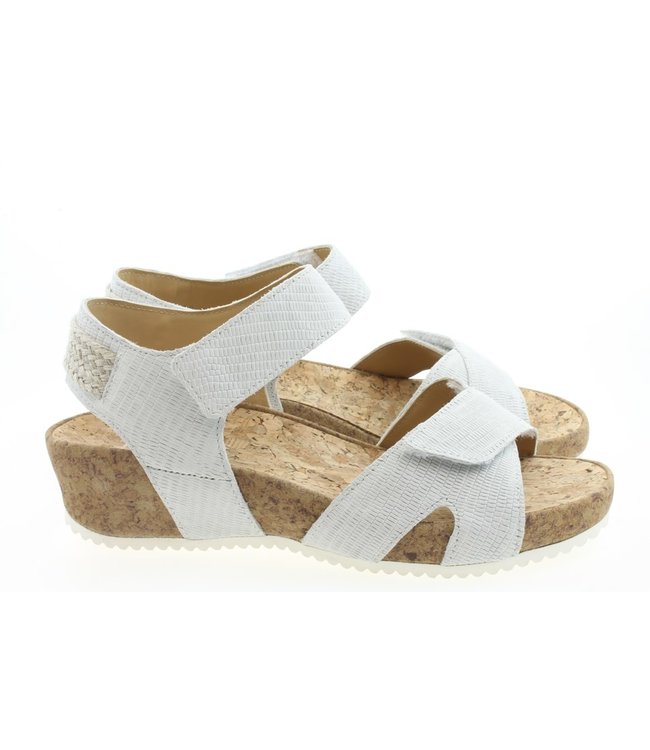 Durea 7397 Sandaal sleehak wit H | Schutrups Schoenen Exloo