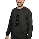 XXX Amsterdam Sweater - Dark Heather Grey (Black Suede)