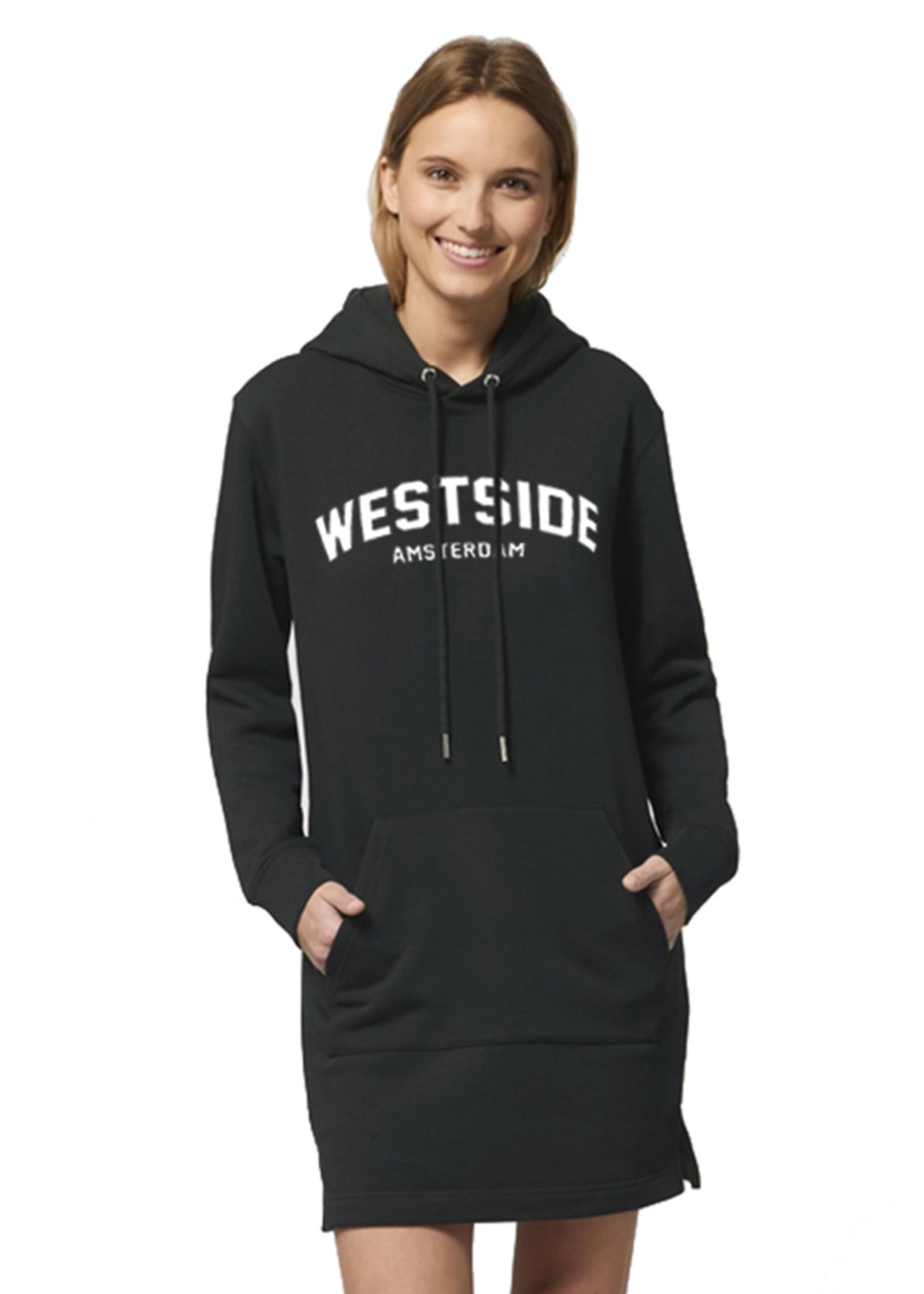 WESTSIDE AMSTERDAM DRESS- HOODIE- ZWART (V)