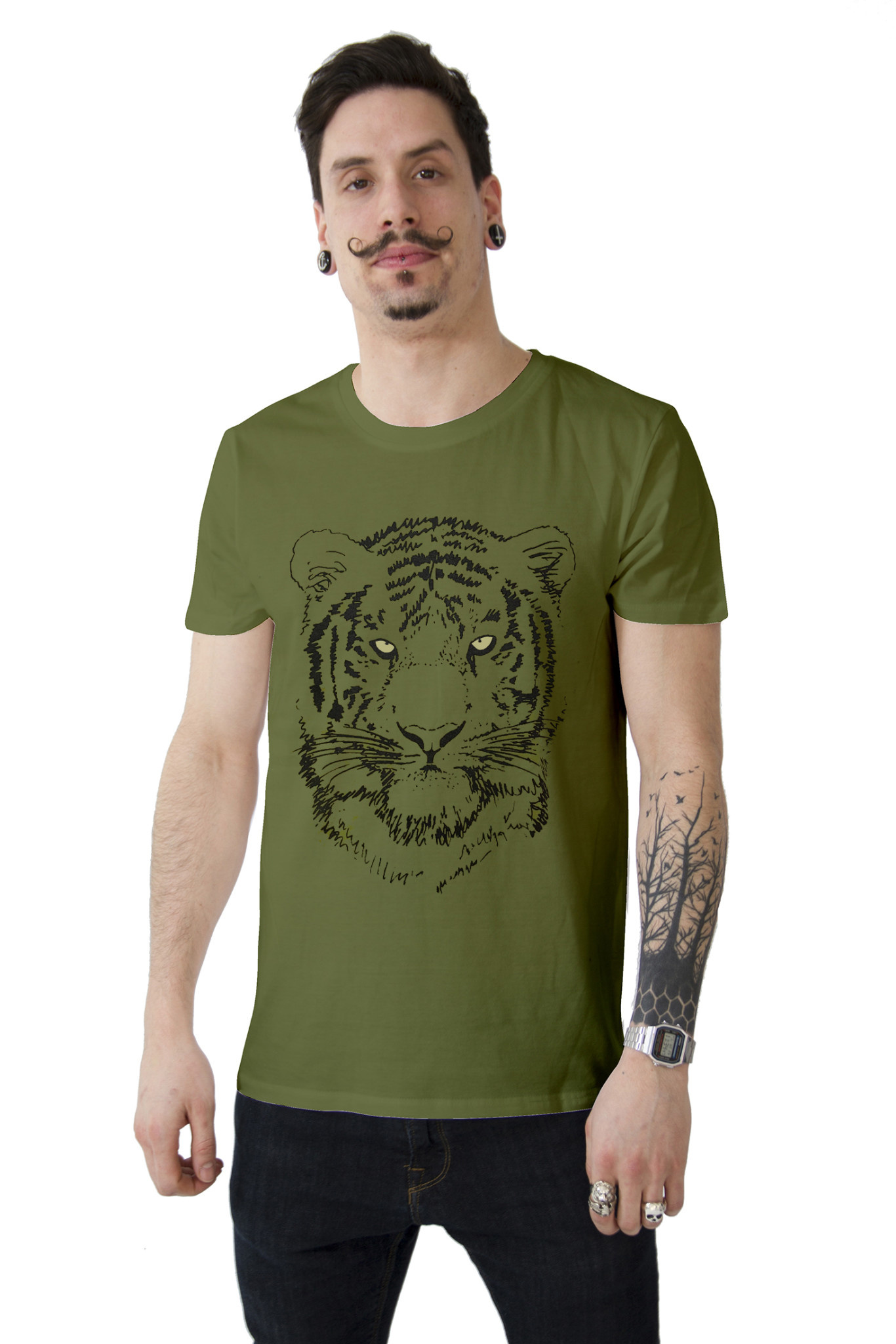 Black Tiger T-shirt - Khaki