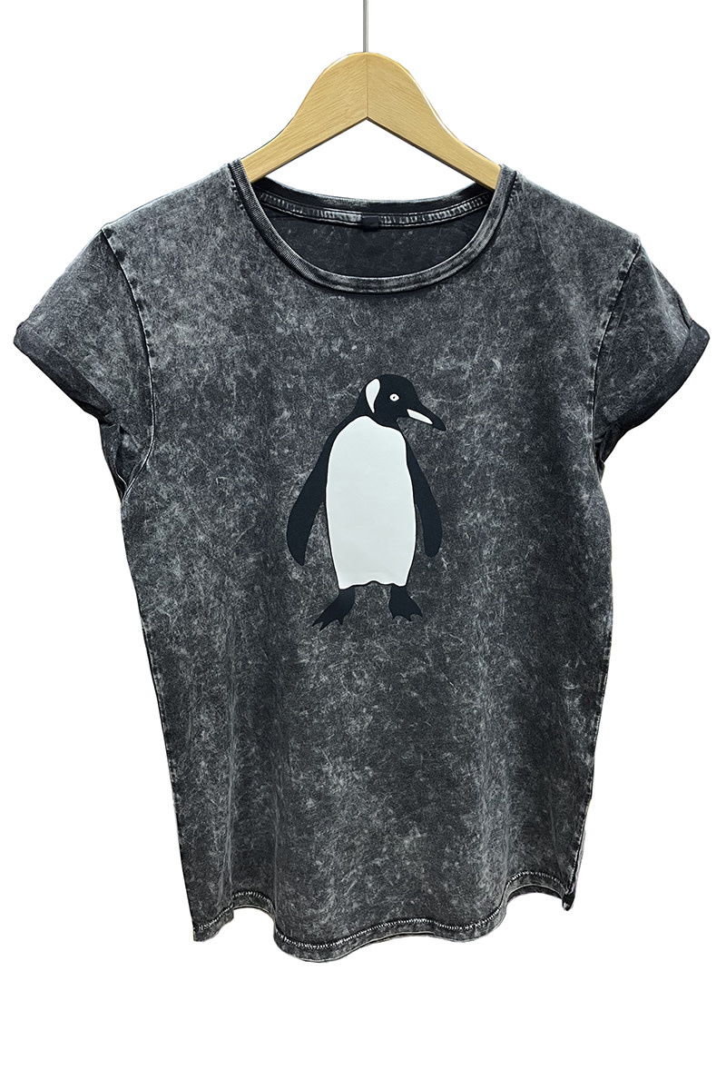 Penguin T-shirt - Vintage roll-up