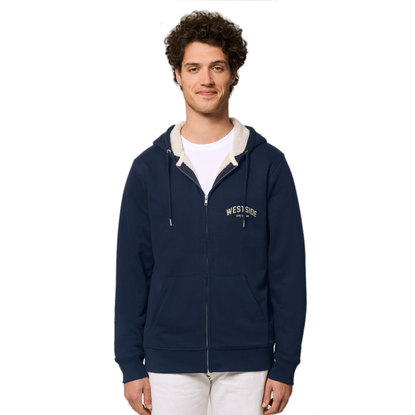 WESTSIDE AMSTERDAM LINED HOODIE ZIP - THRU - SHERPA