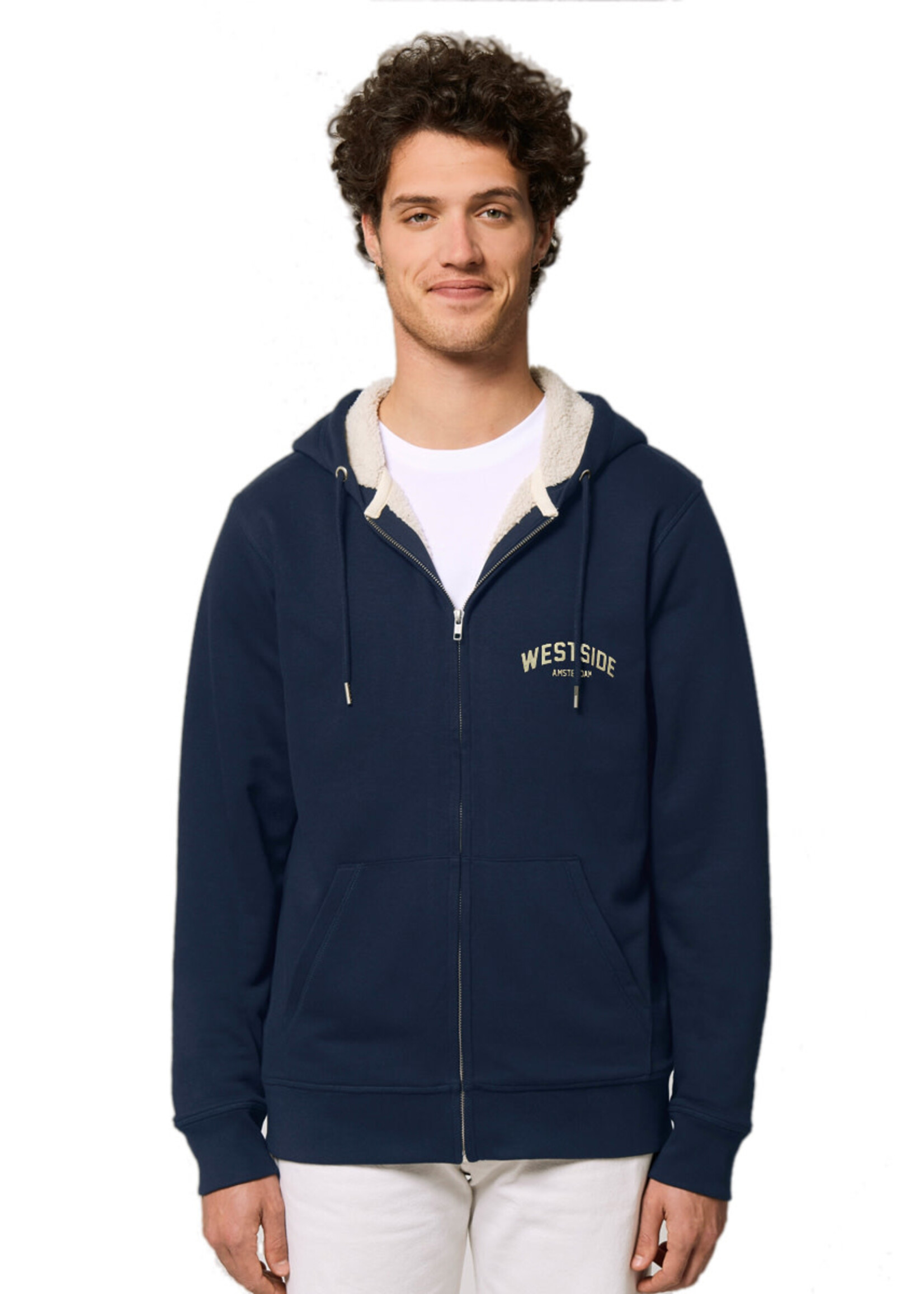 WESTSIDE AMSTERDAM LINED HOODIE ZIP - THRU - SHERPA