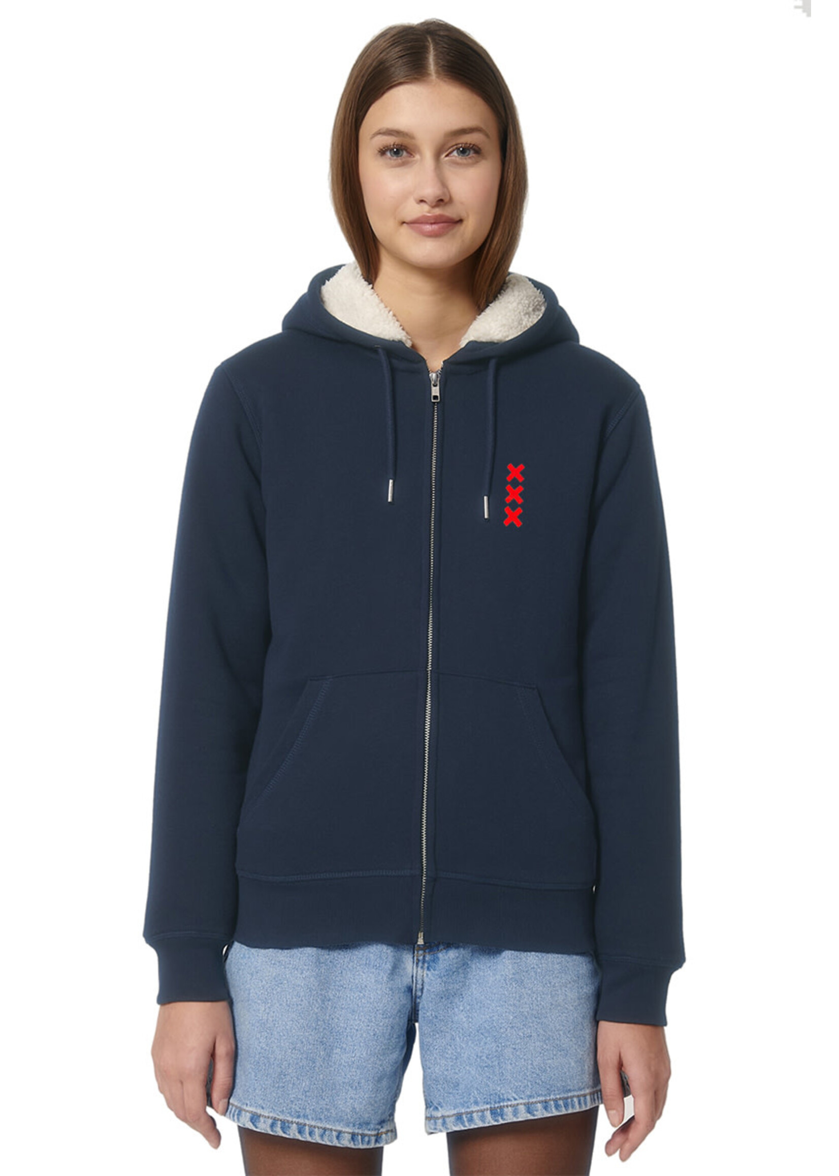 XXX AMSTERDAM GEVOERDE JAS - SHERPA