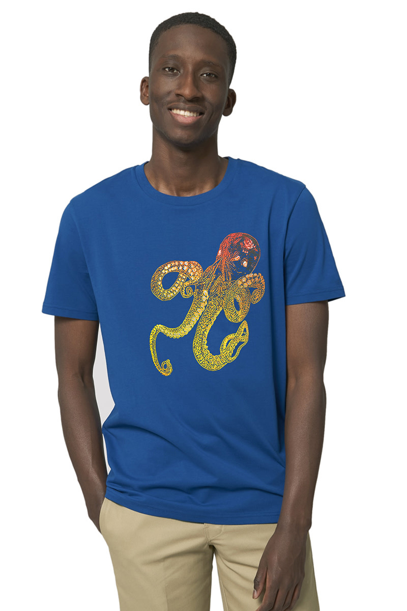 Octopus T-shirt - Royal Blue