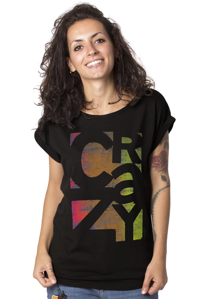 CRAZY T-shirt - Roll-up - Black