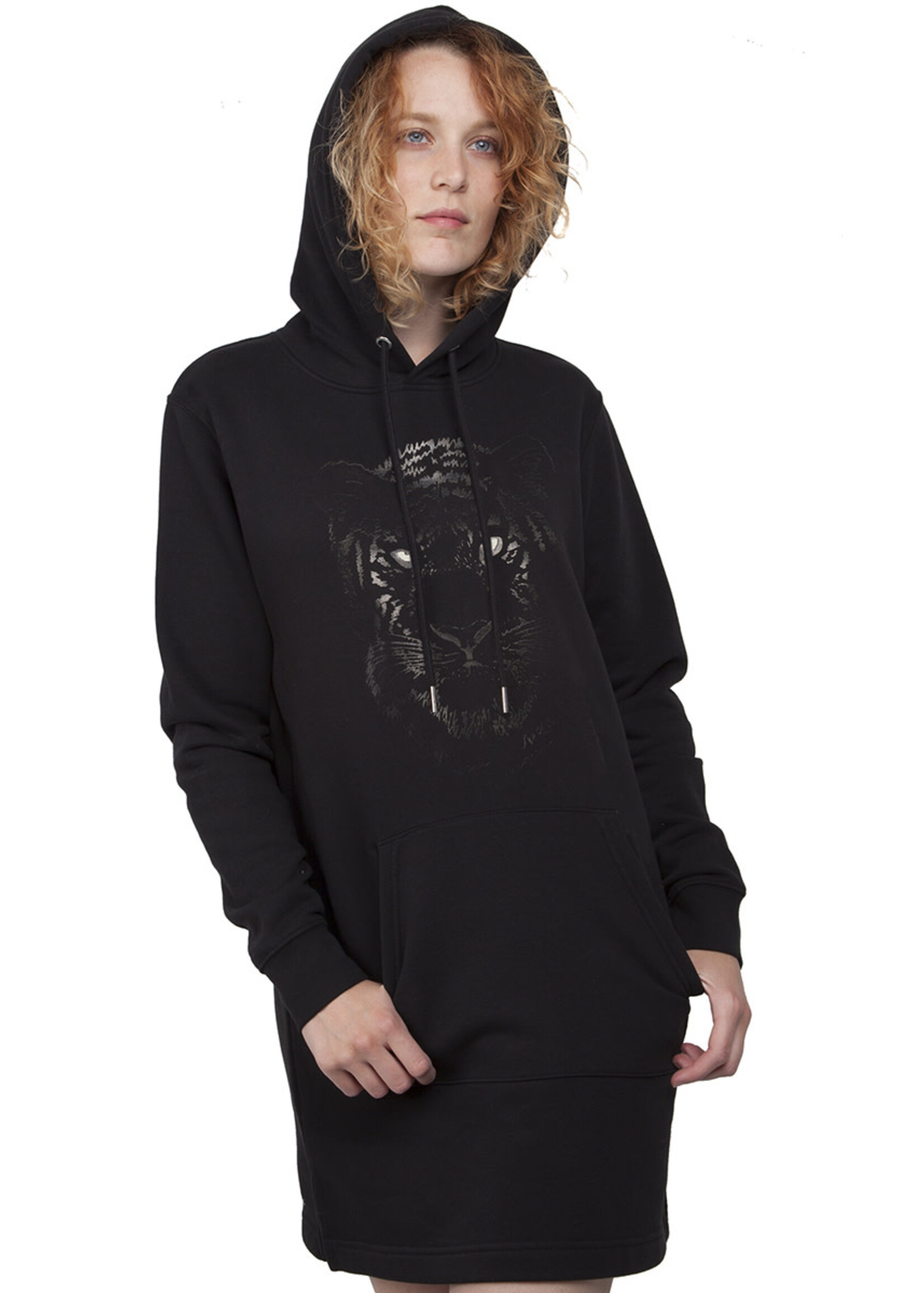 BLACK TIGER DRESS - HOODIE (F)