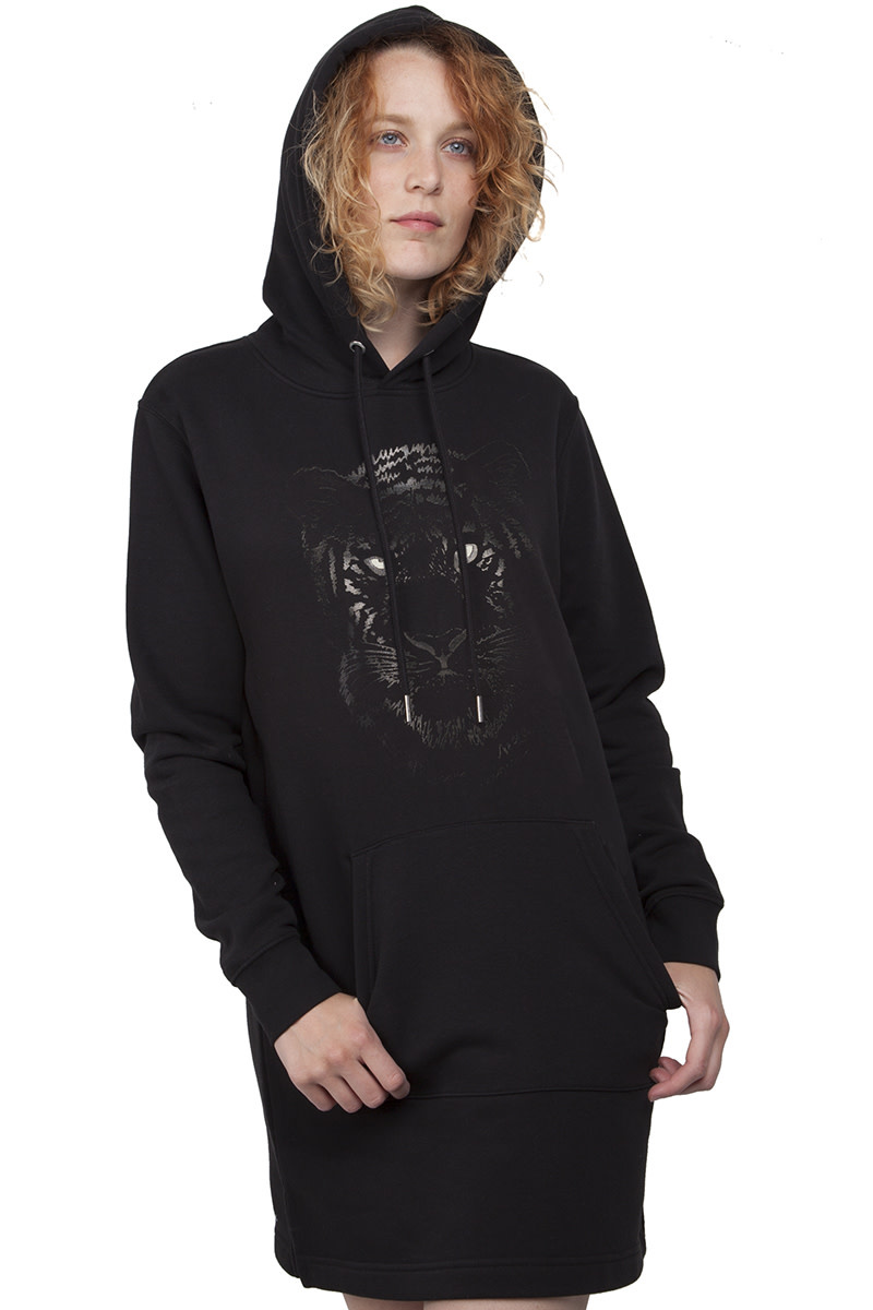 Black Tiger Dress -  Hoodie