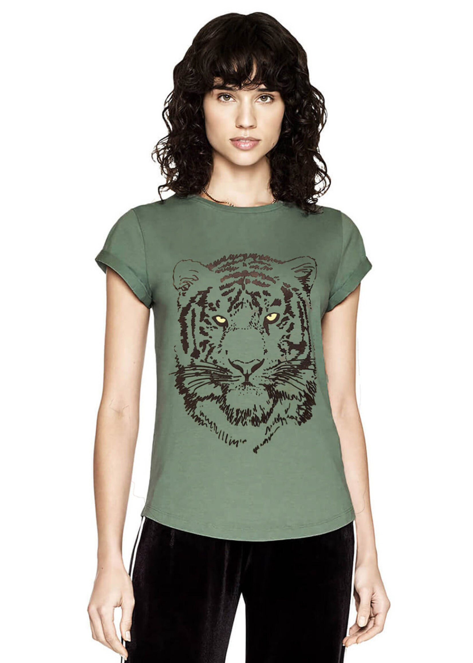 BLACK  TIJGER T-SHIRT - ROLL-UP (V)