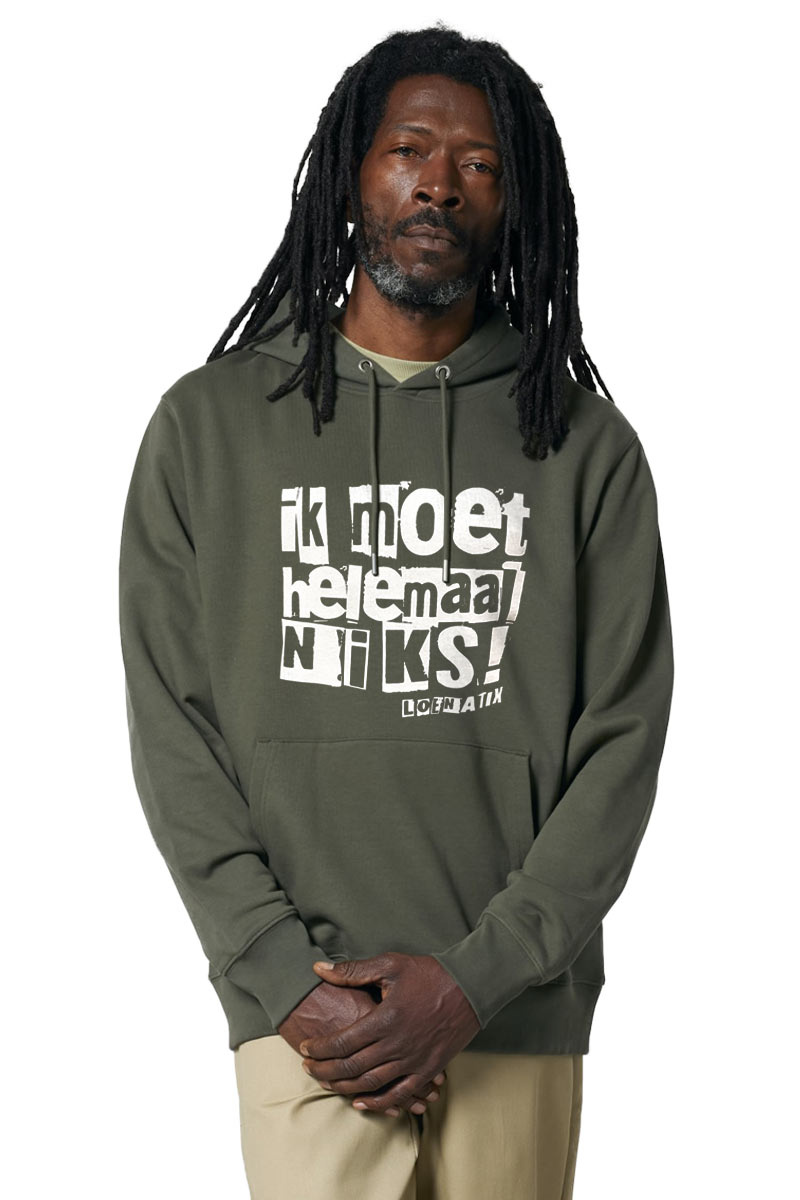 Ik Moet Helemaal Niks Hoodie - Khaki